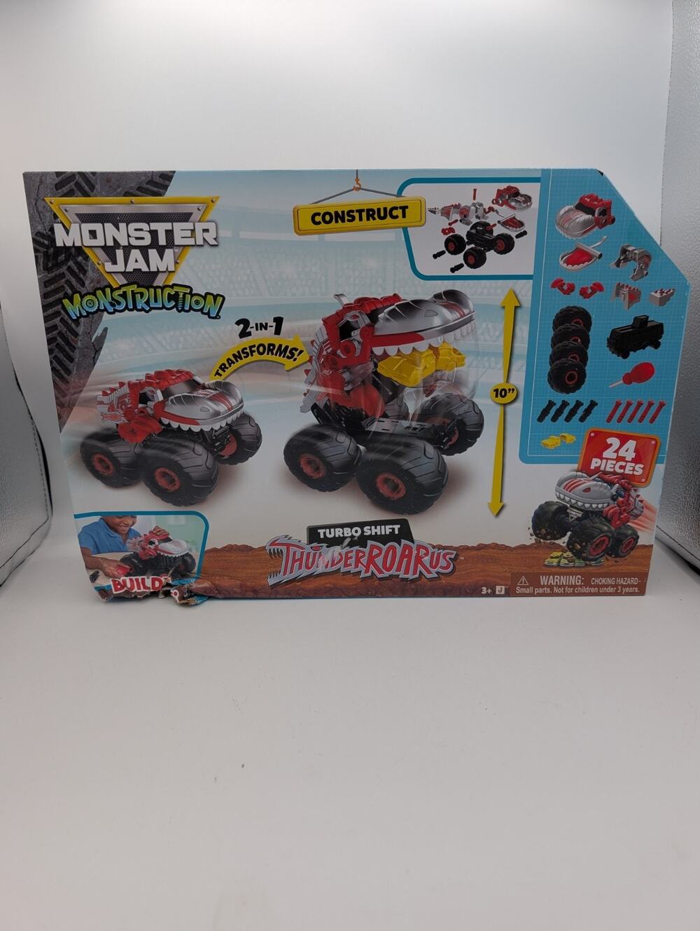 Monster Jam Monstruction Turbo Shift ThunderROARus 10-Inch Buildable Vehicle New
